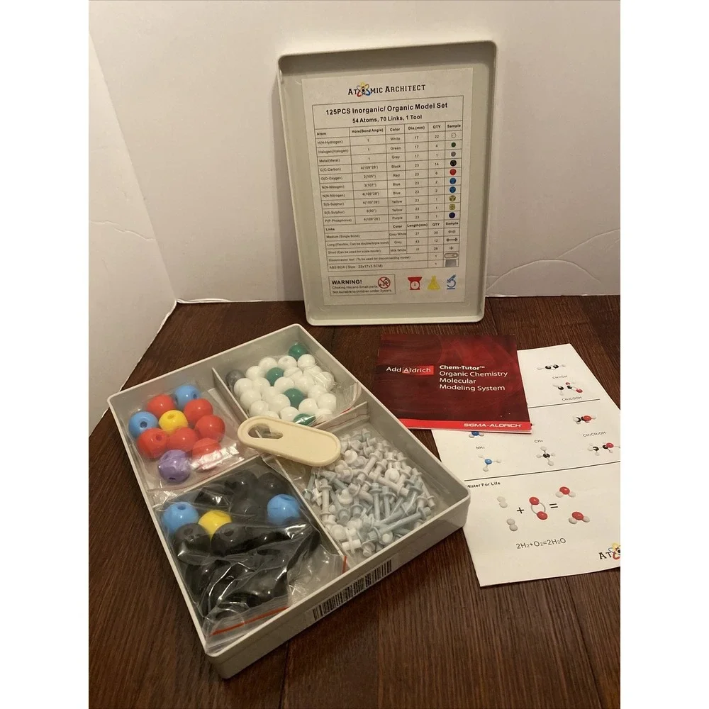 Molecular Atomic Modeling Kit Chemistry 125 Pc Set Student Edition Complete